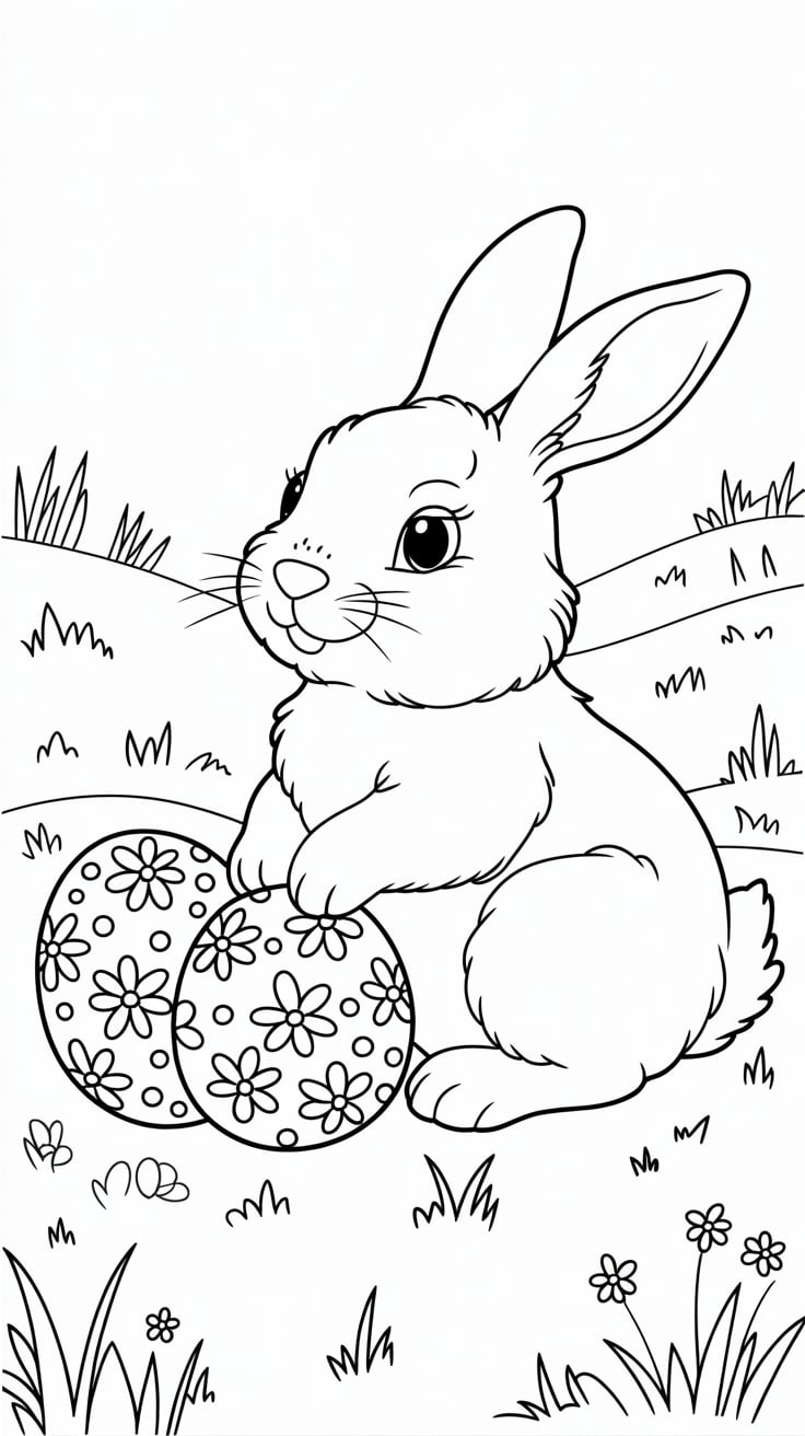 coniglio di pasqua disegno