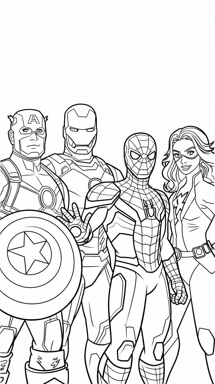 disegni da colorare avengers marvel