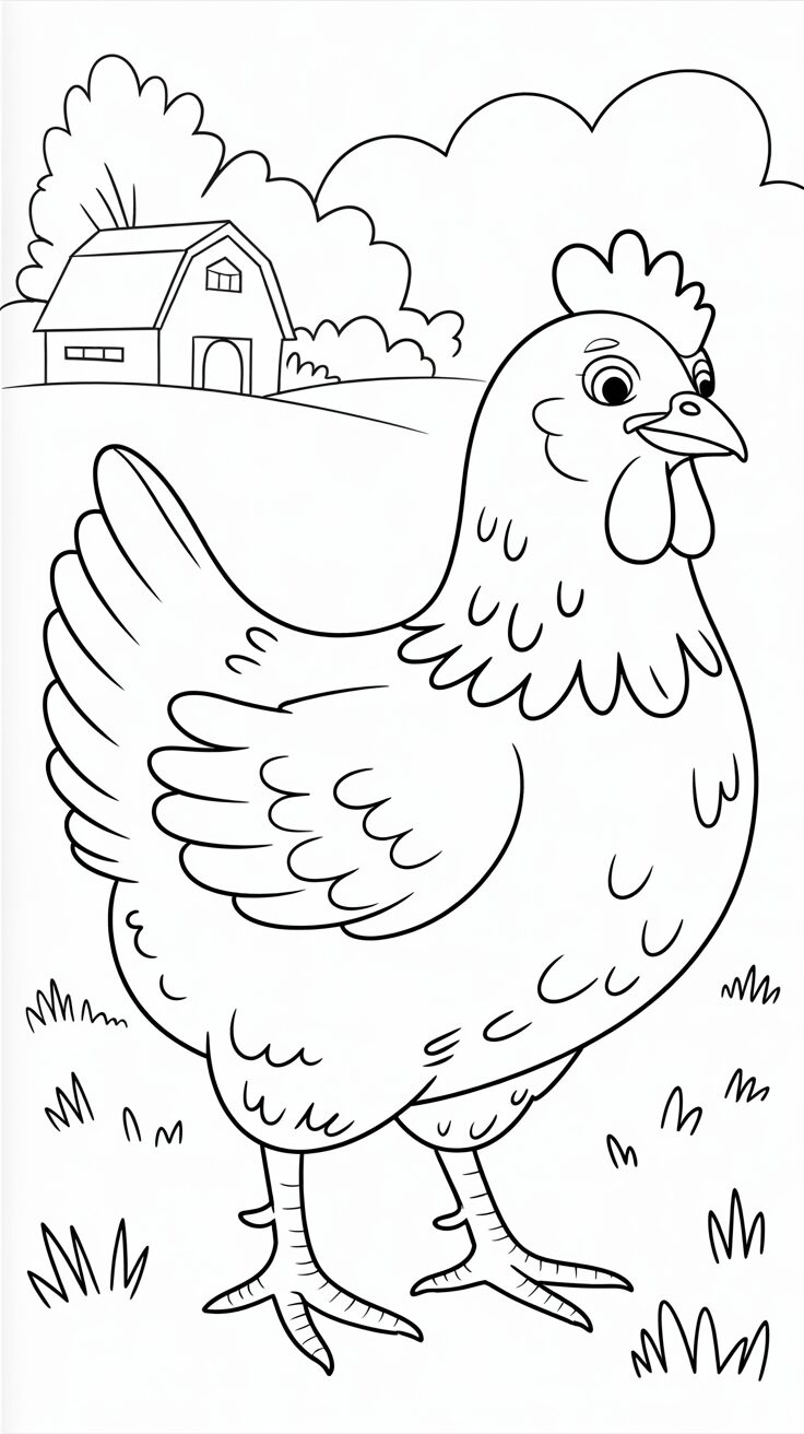 disegni galline divertenti