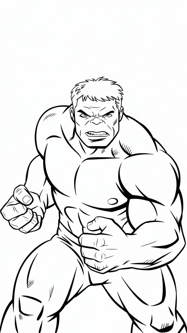 disegno di hulk da colorare