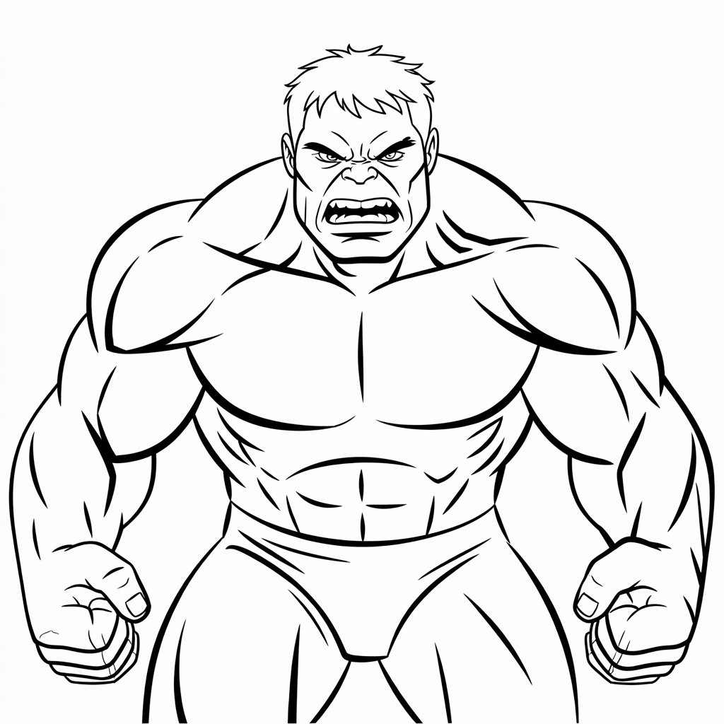 disegno da colorare hulk