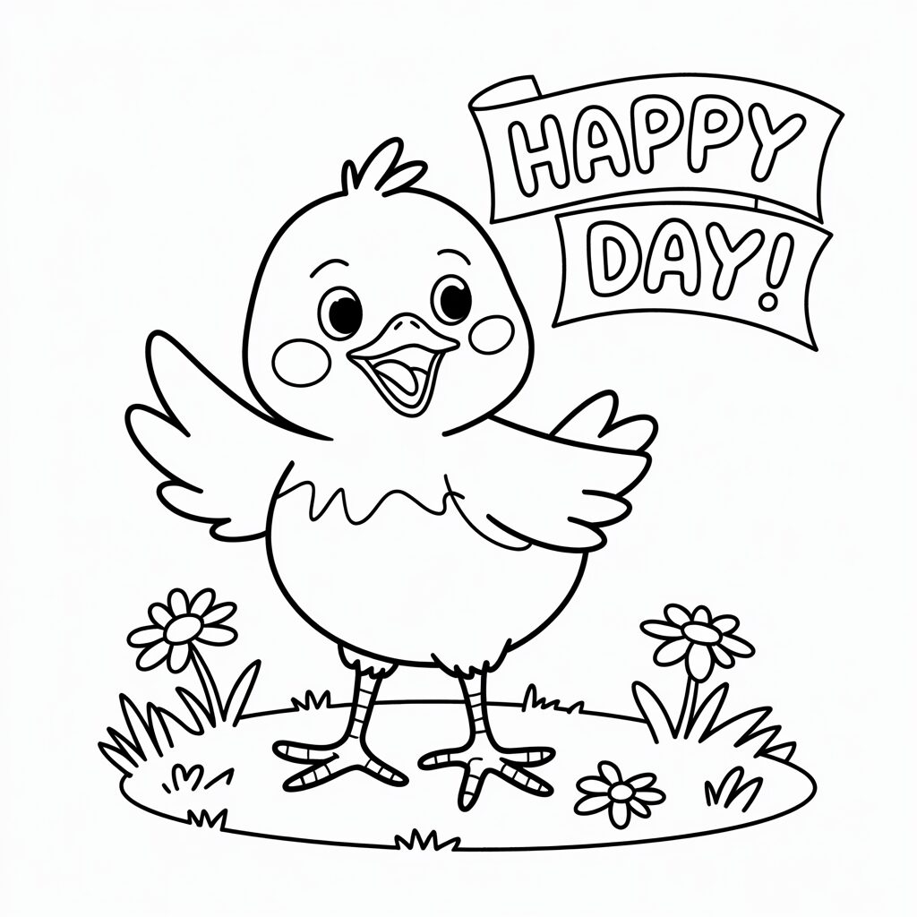 gallina disegno facile