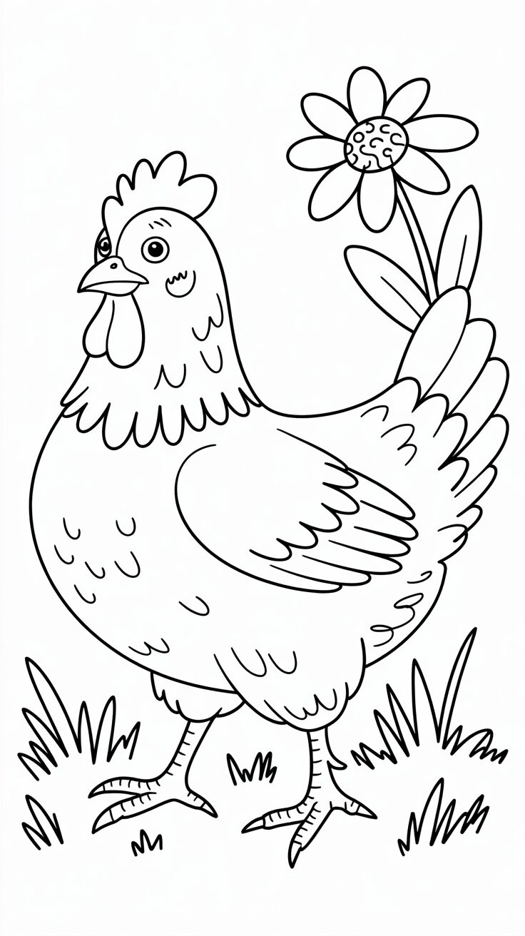 galline disegno colorato