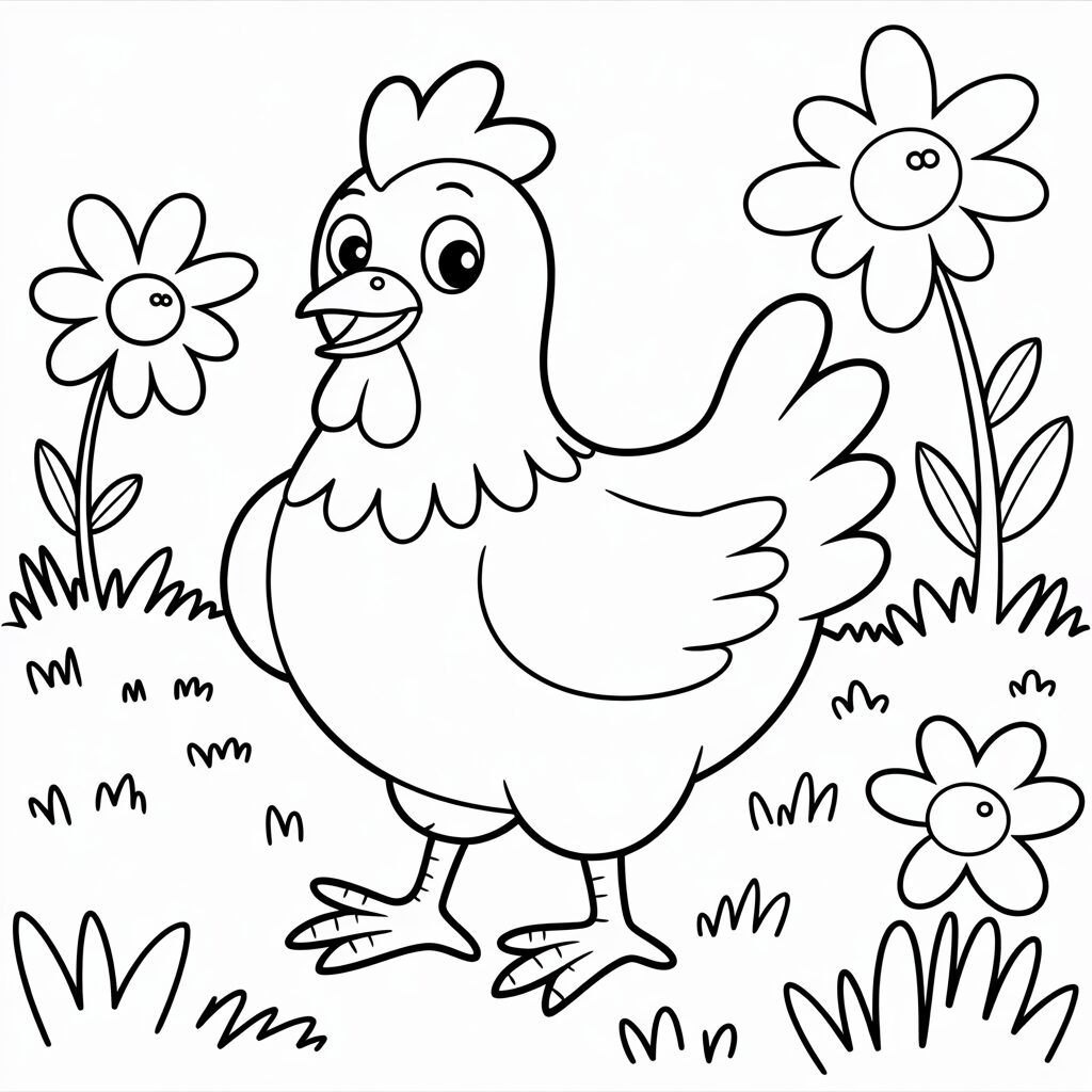 disegnare gallina