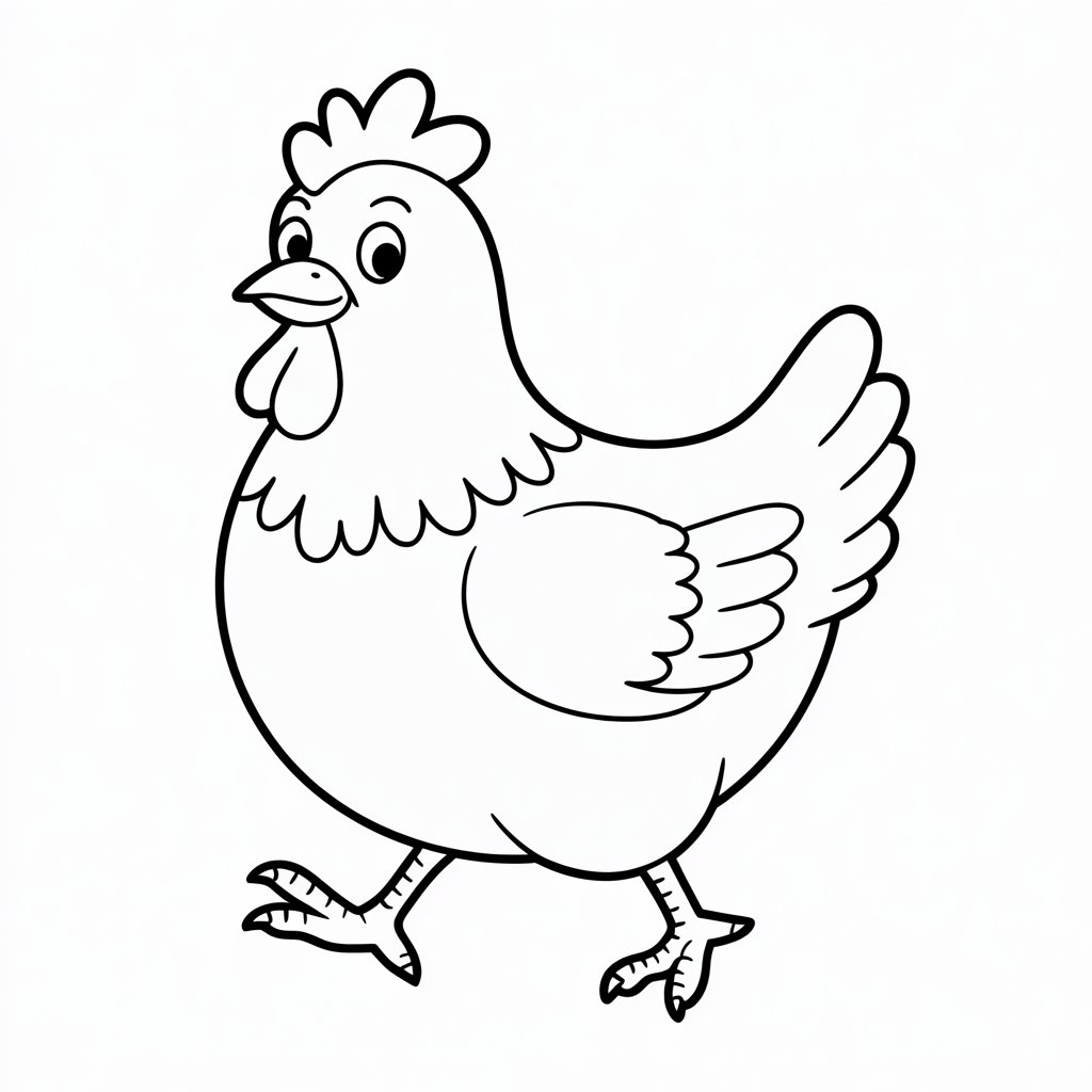galline disegno facile