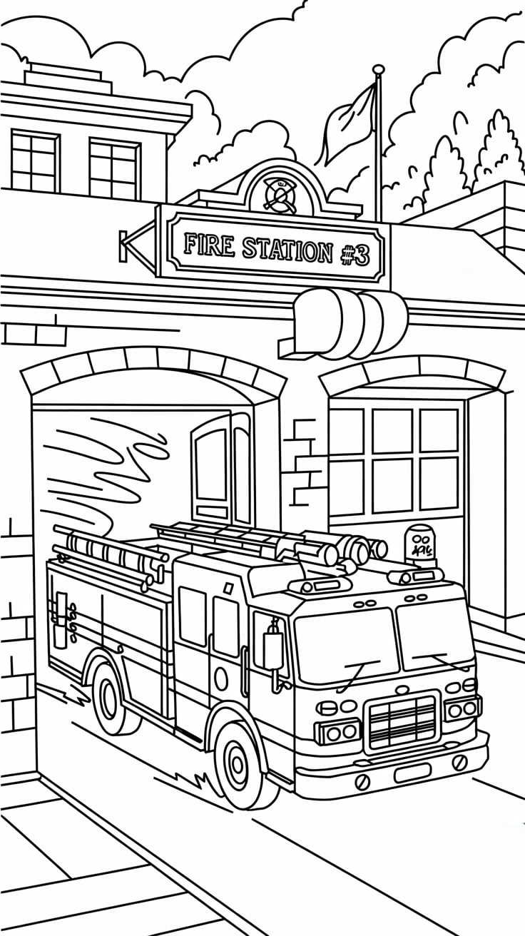 come disegnare un pompiere