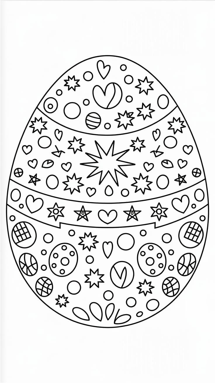 disegni uovo di pasqua da colorare