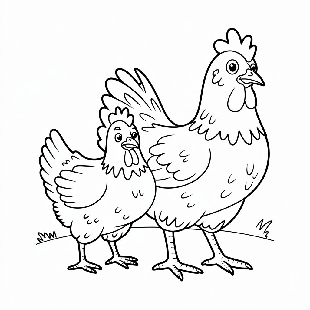 galline da disegnare