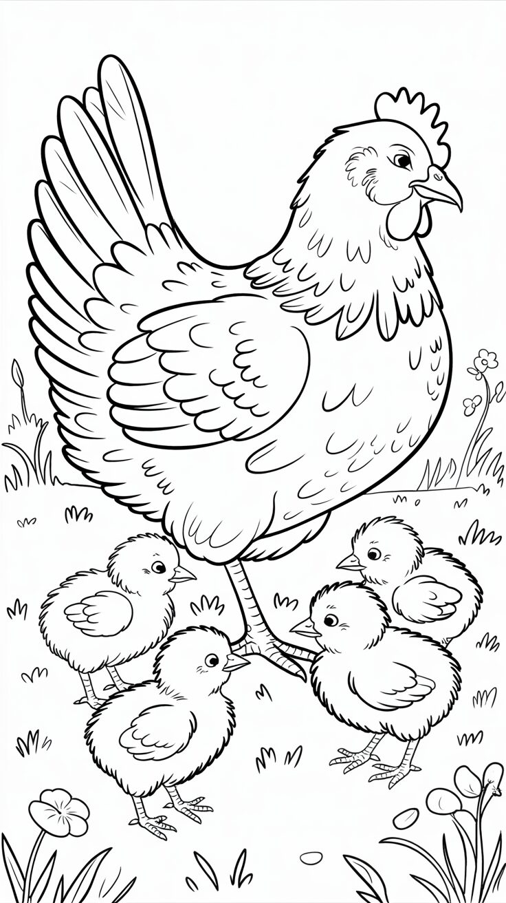 disegni gallina