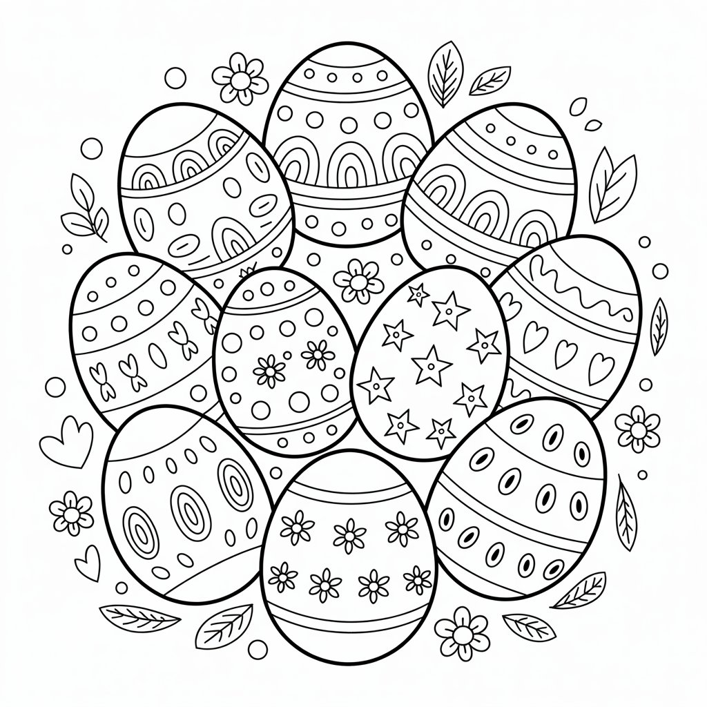 uova di pasqua da colorare pdf