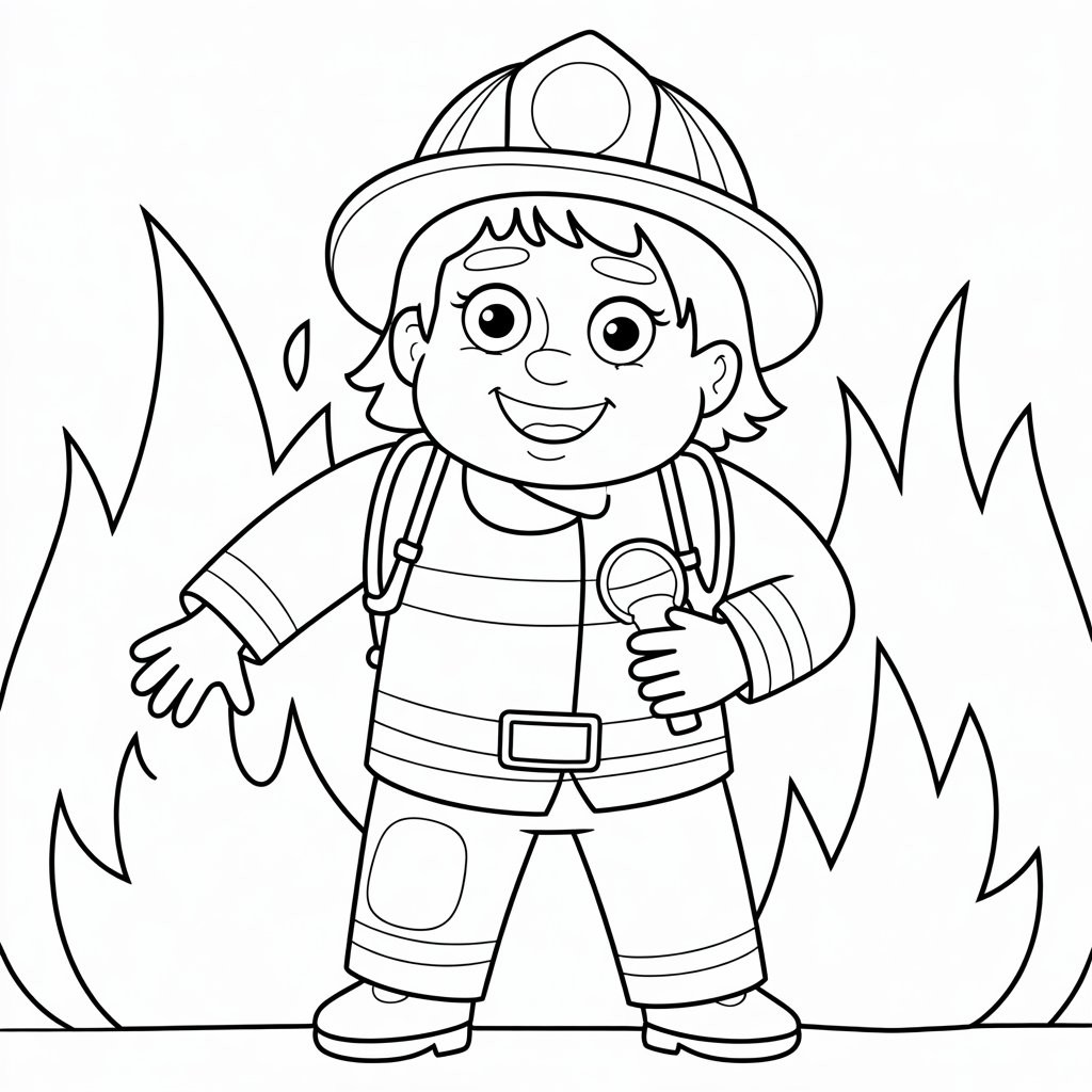 sam pompiere colorare