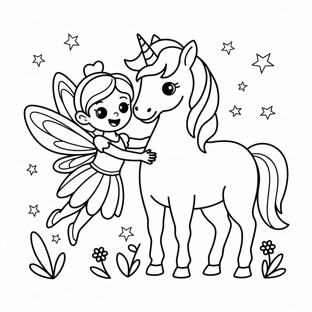 disegni unicorno facili