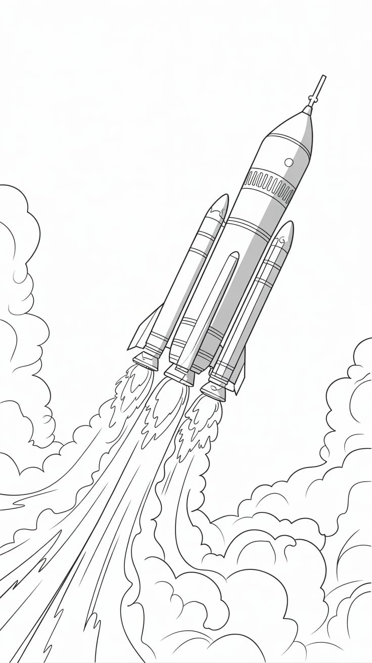 razzo da colorare e stampare