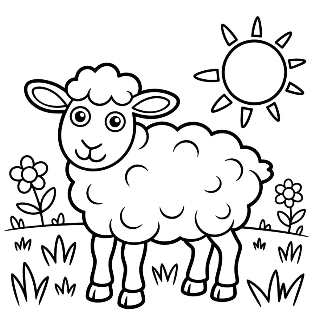 immagini pecora da colorare