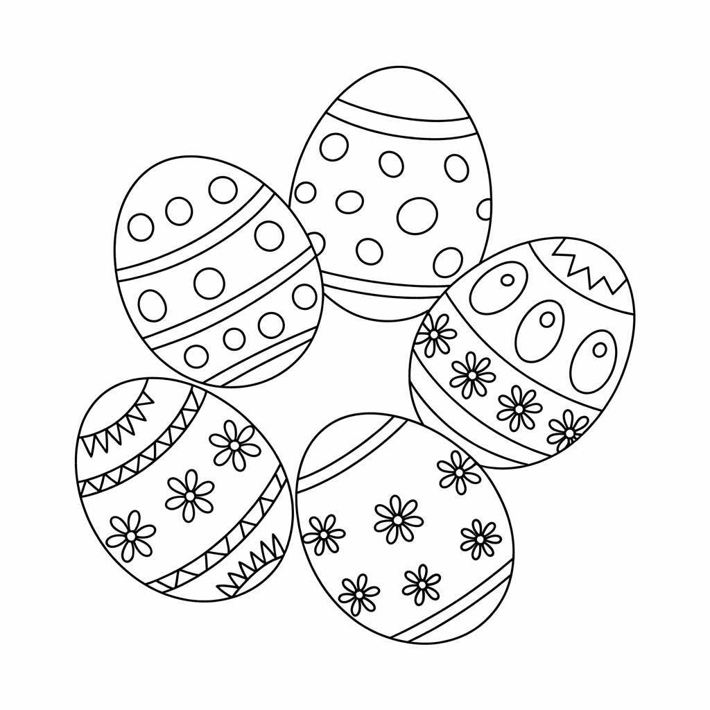 disegni di uova di pasqua da colorare
