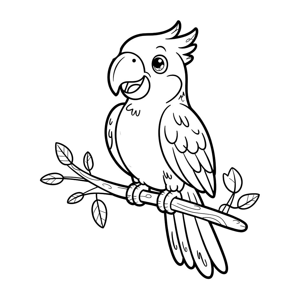 immagini pappagallo da colorare