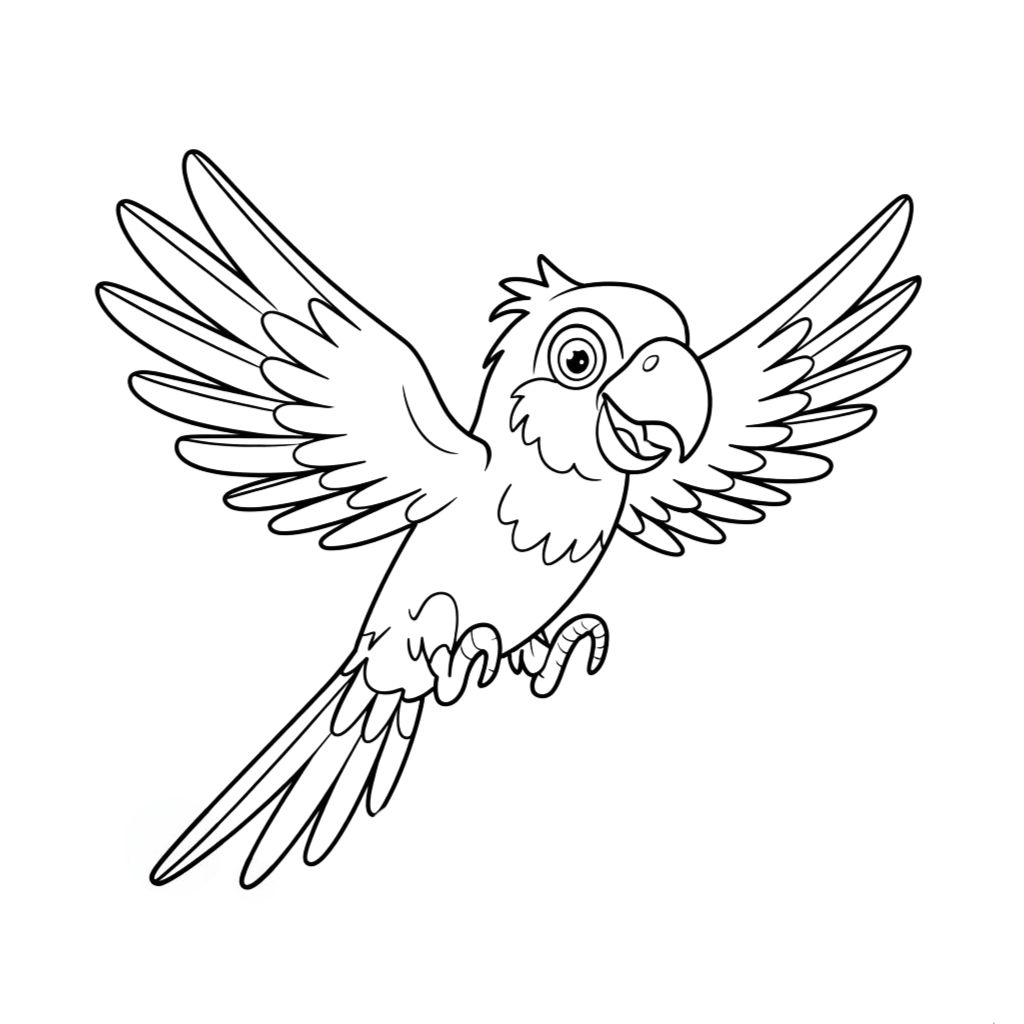 pappagallo immagini da colorare