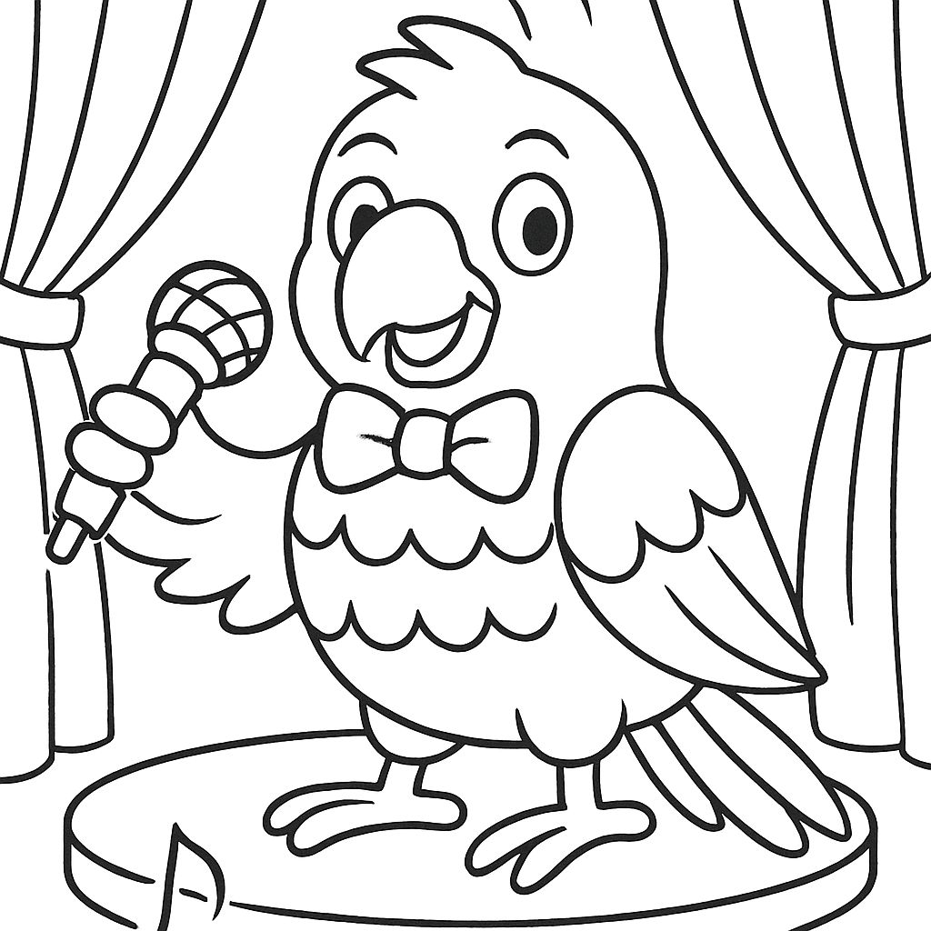 immagini da colorare pappagallo