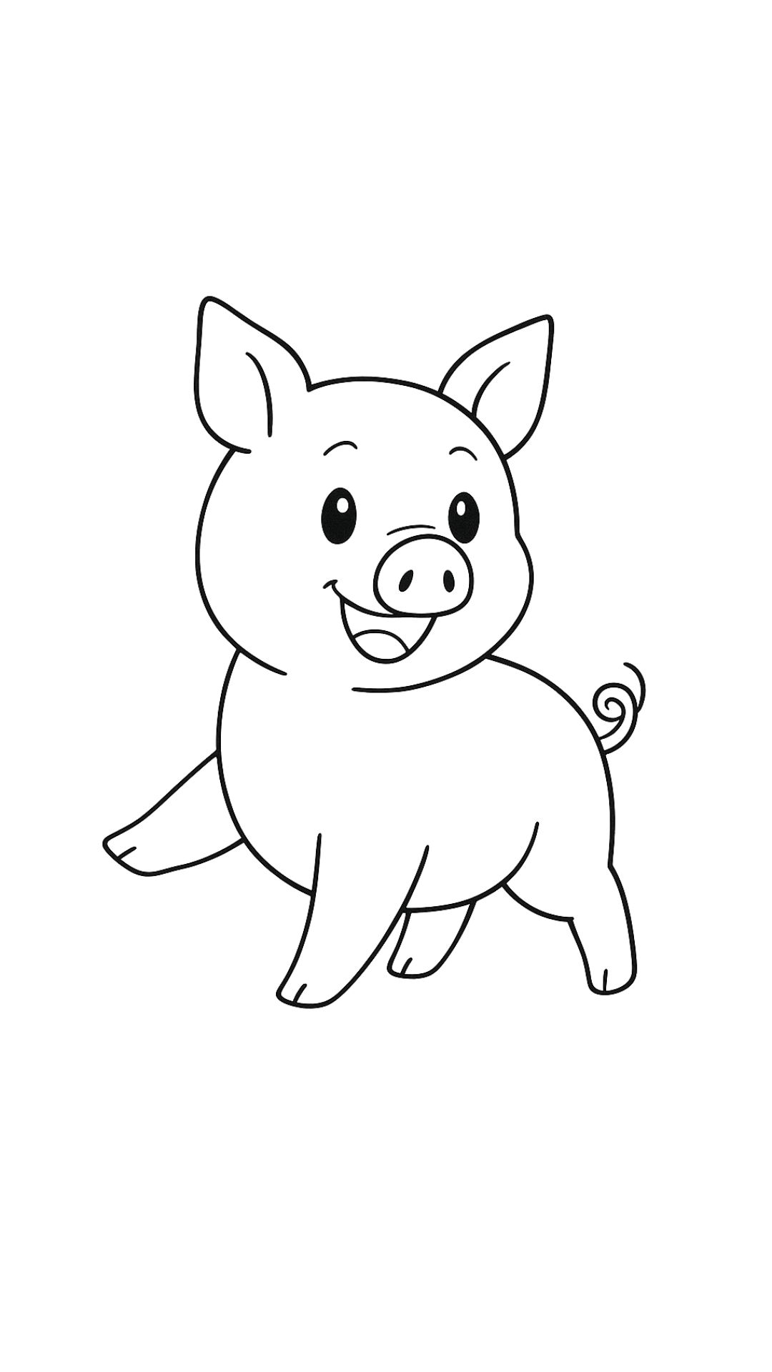 disegno di maiale da colorare