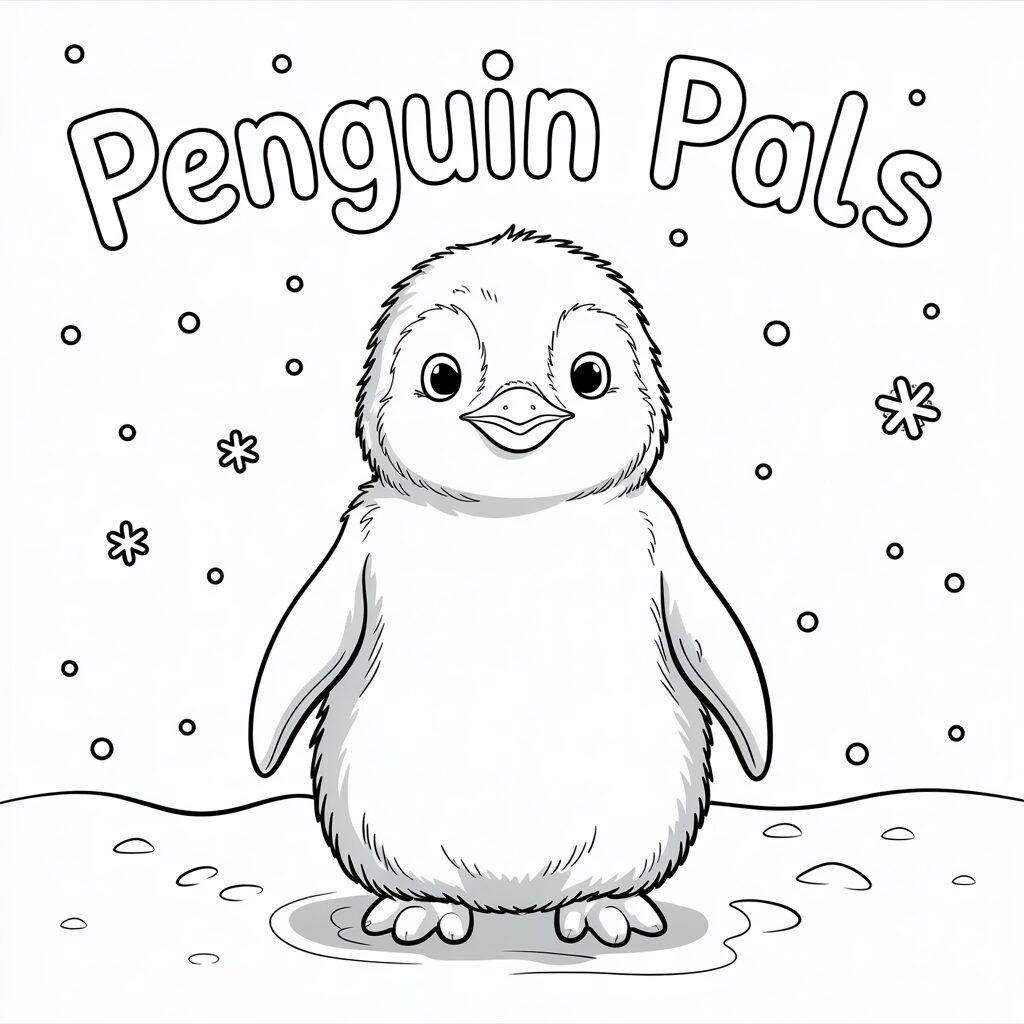 pinguino disegno da colorare