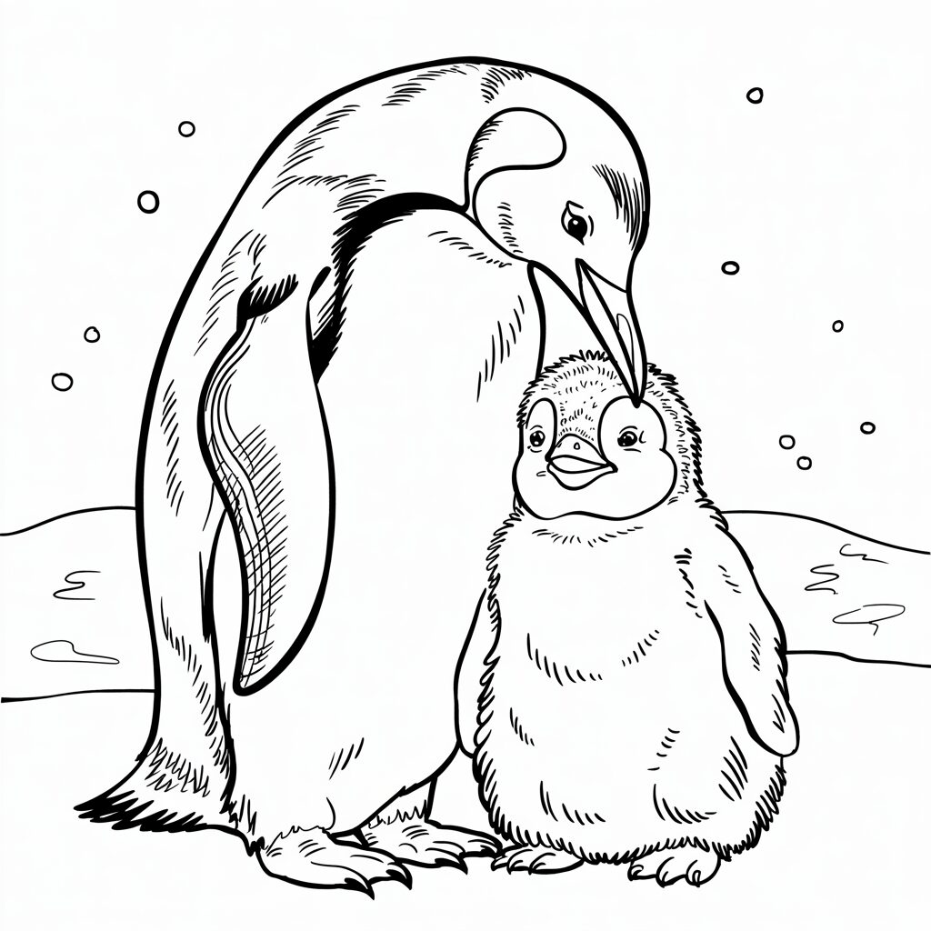 disegni pinguini