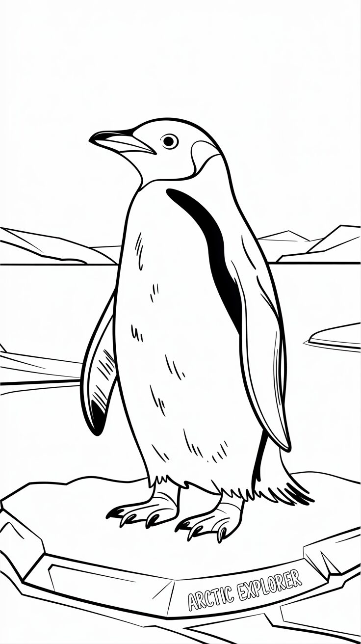 disegni di pinguini da colorare
