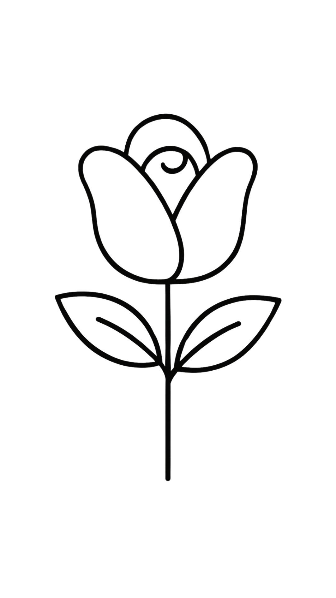 rose da colorare e stampare