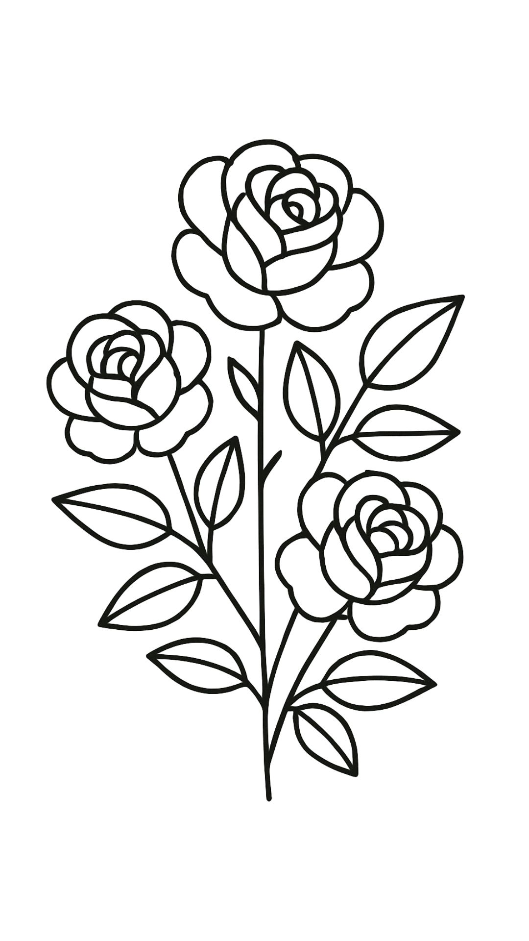 disegni da colorare di rose
