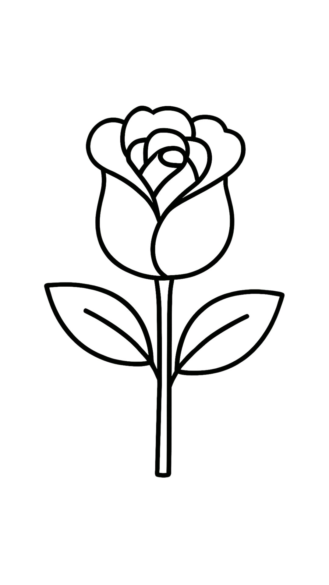 mazzo di rose da colorare