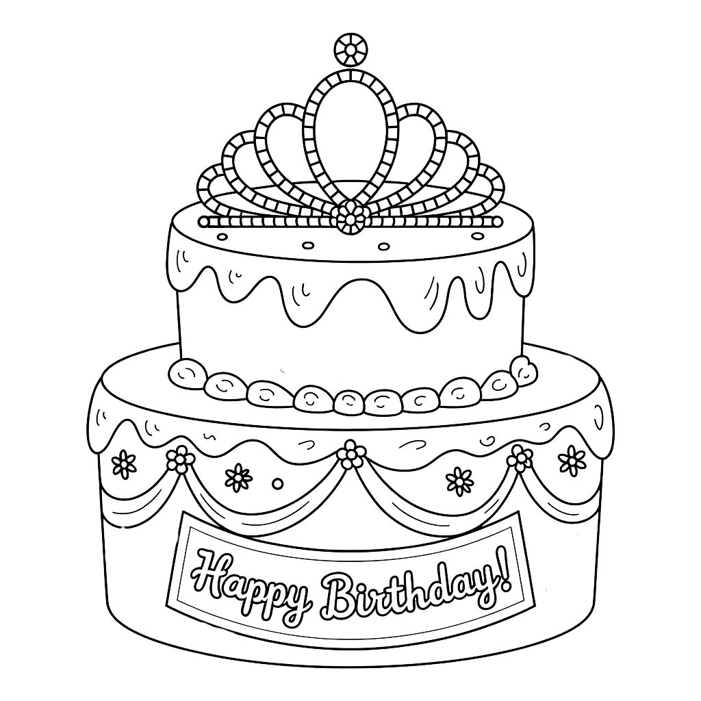 torte compleanno da colorare