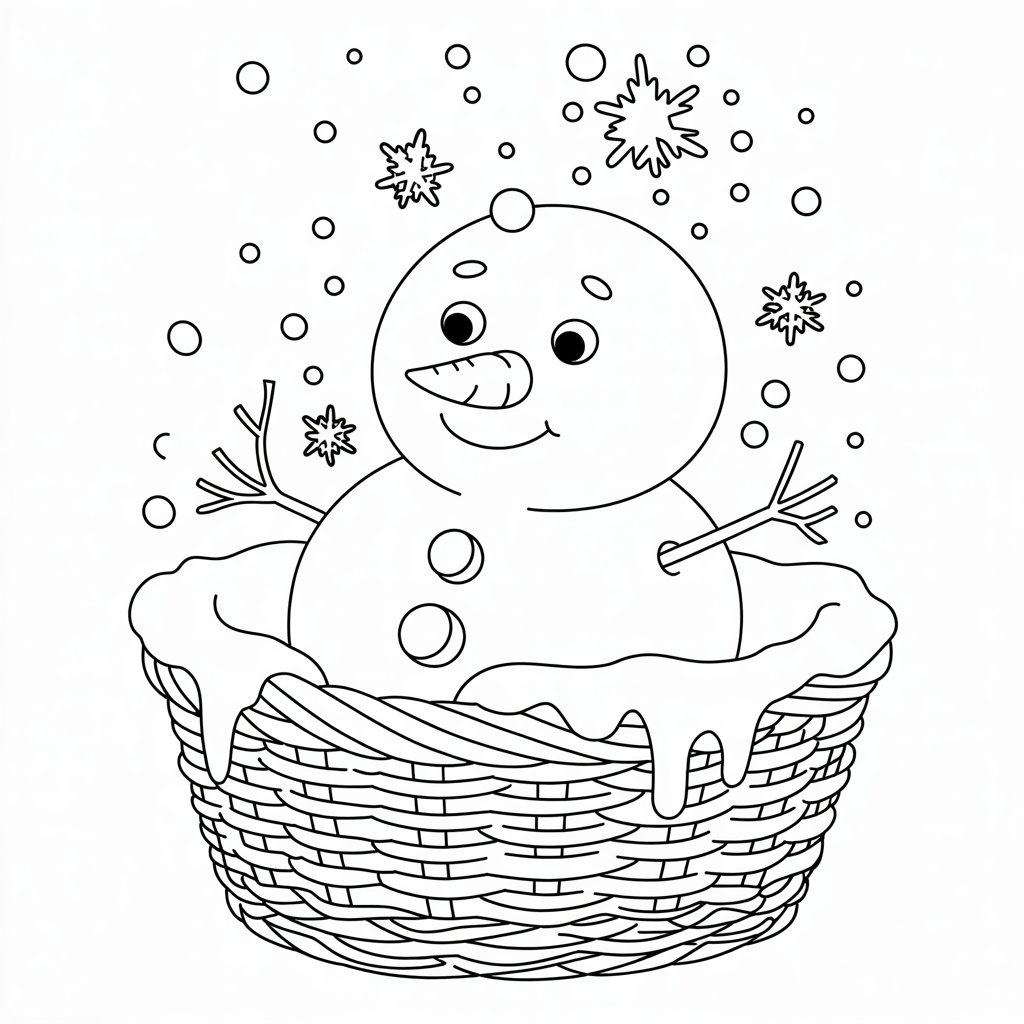 natale pupazzo di neve disegno