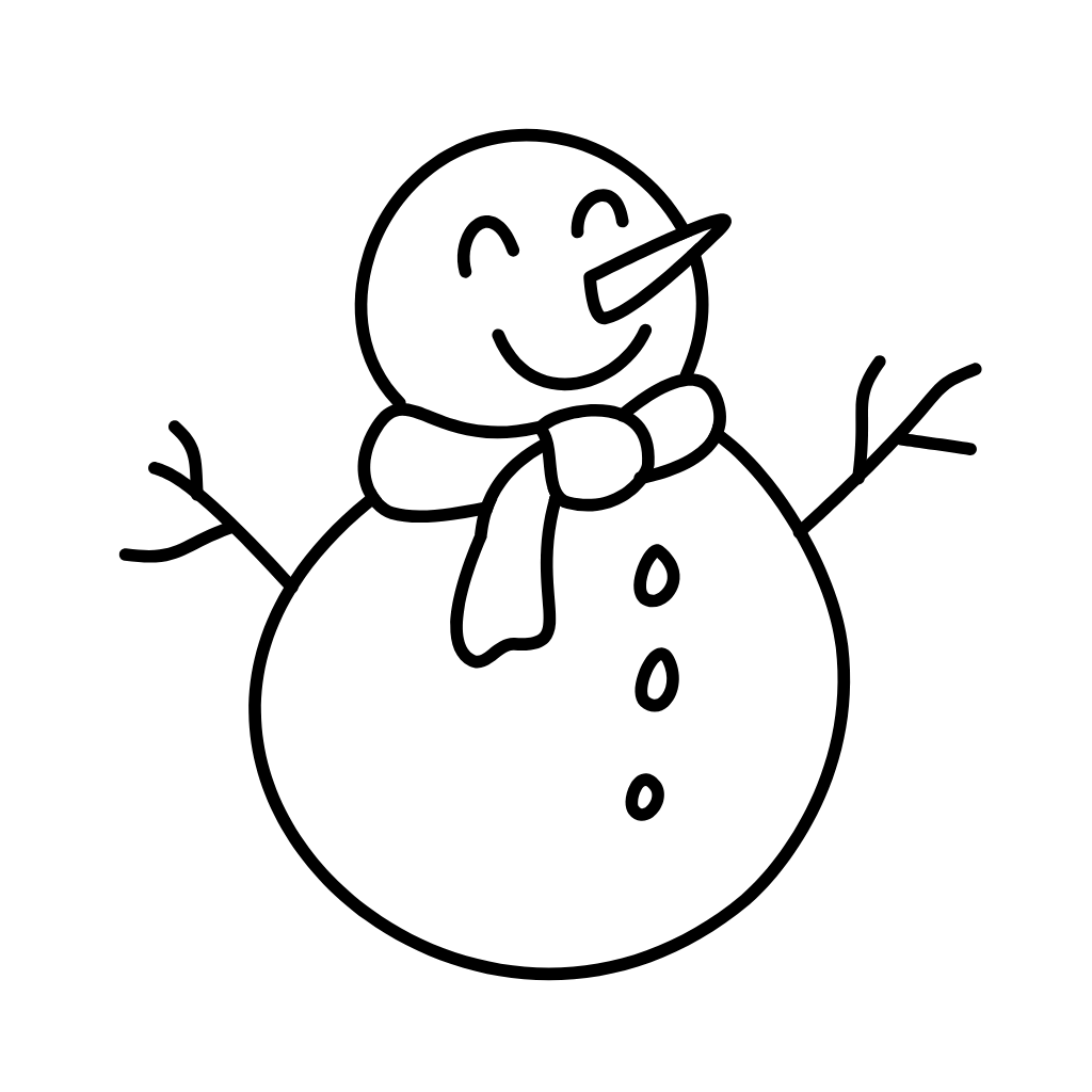 pupazzo di neve disegno facile