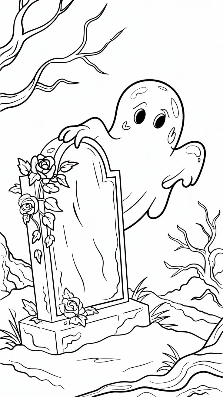 disegno fantasma halloween
