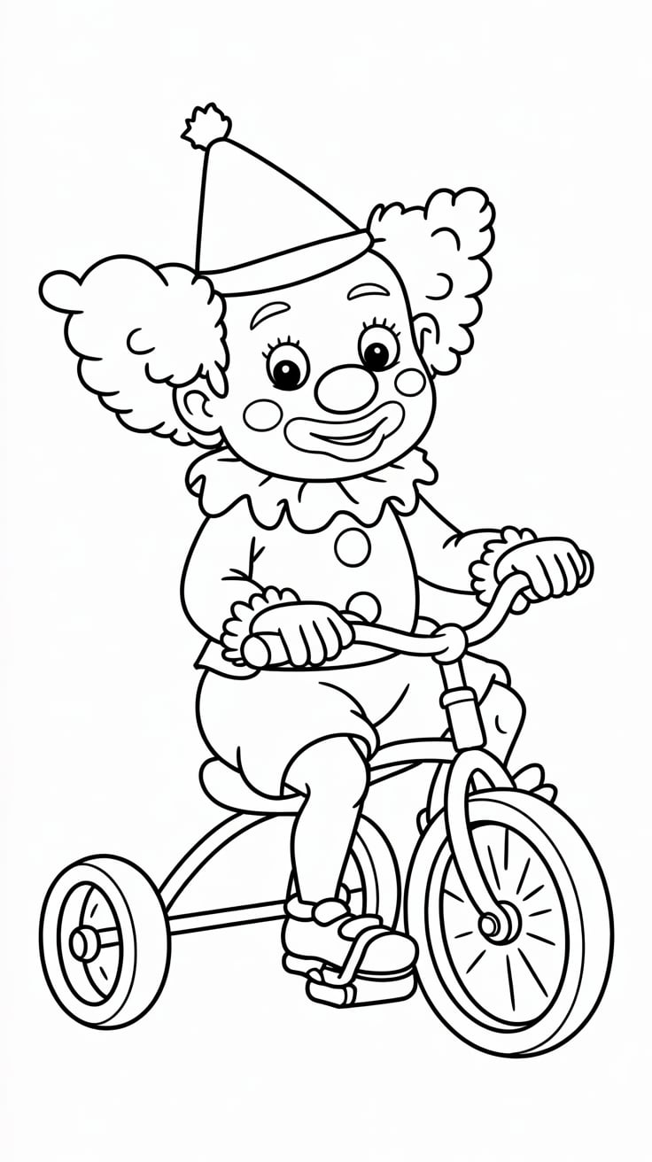 disegni clown da colorare