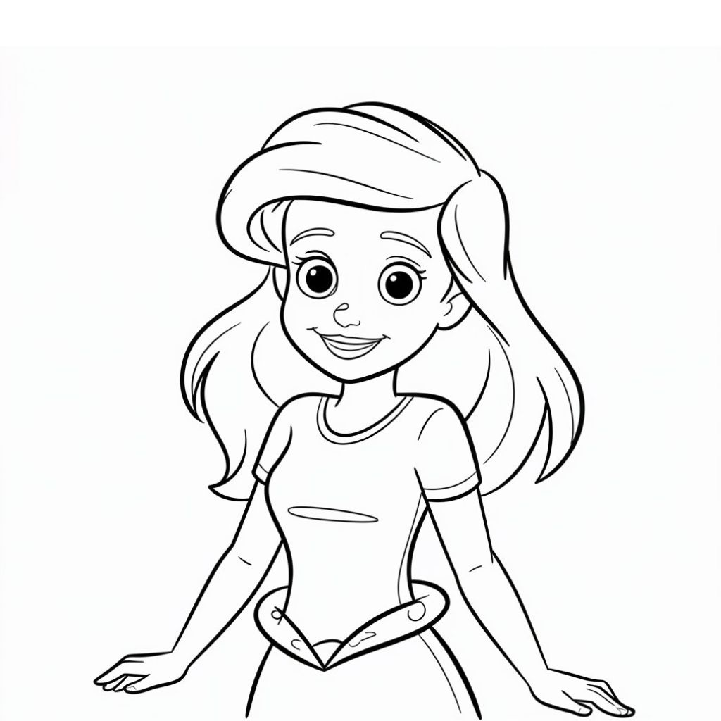 disegno da colorare ariel