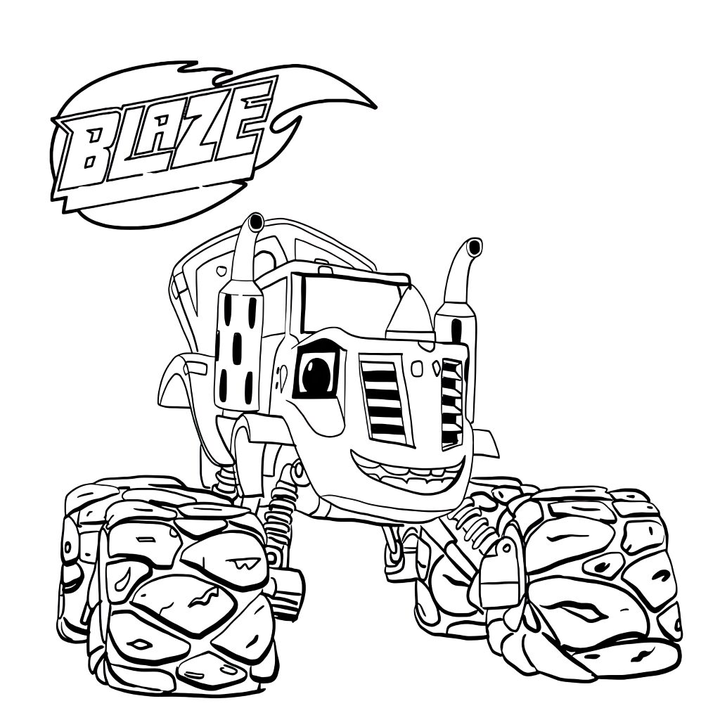 blaze coloring pages printable