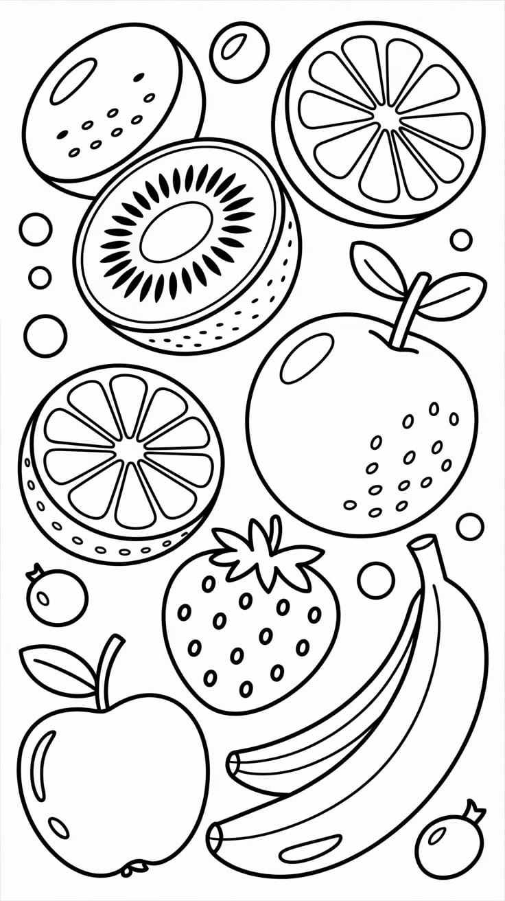 cesti di frutta disegno