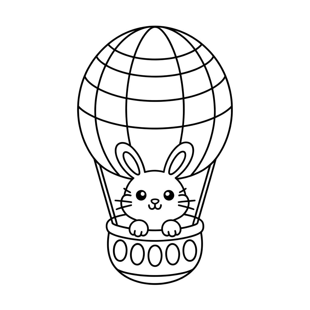 immagine mongolfiera da colorare