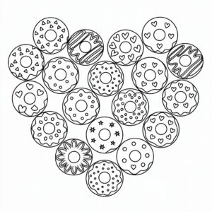 disegno ciambella da colorare