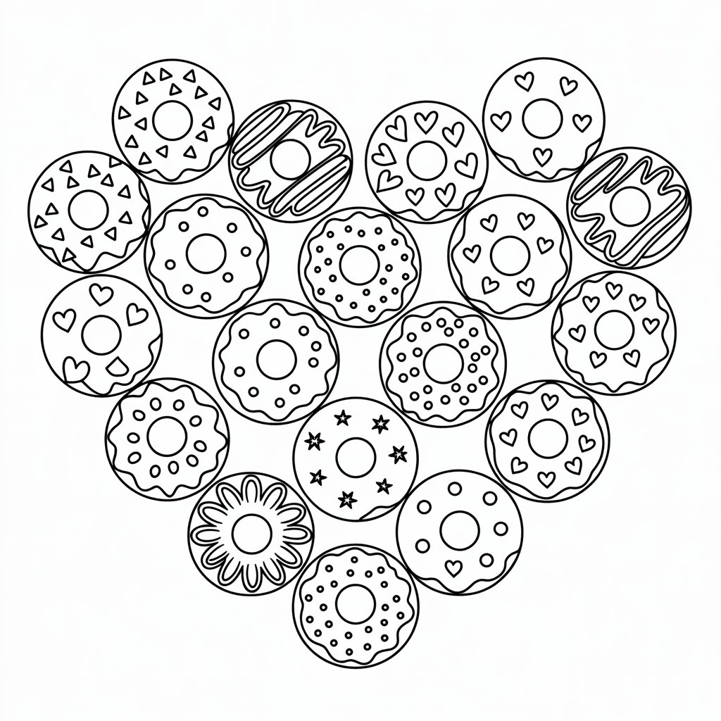 disegno ciambella da colorare