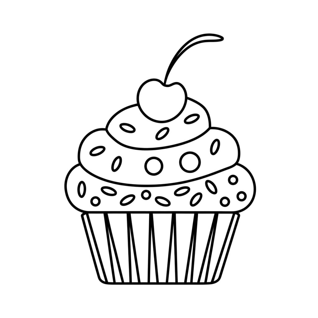 disegno cupcake da colorare