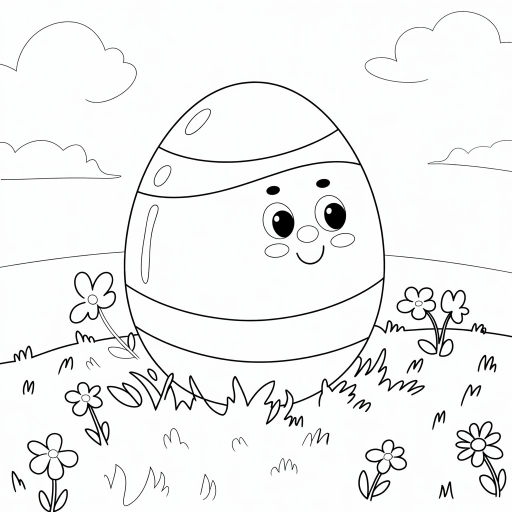disegno di un uovo di pasqua