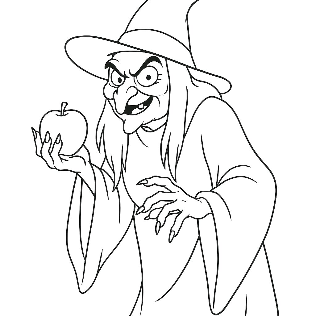 strega halloween disegno