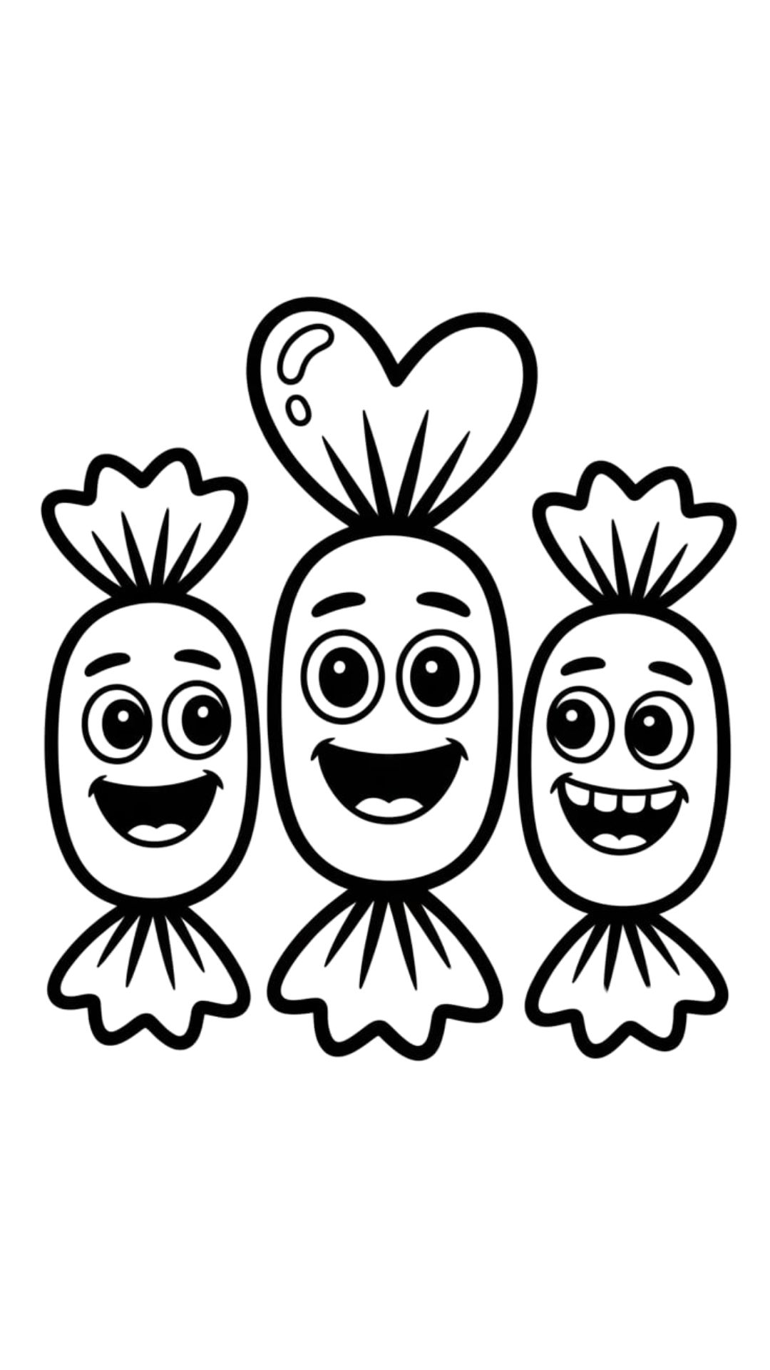 immagini di caramelle da colorare