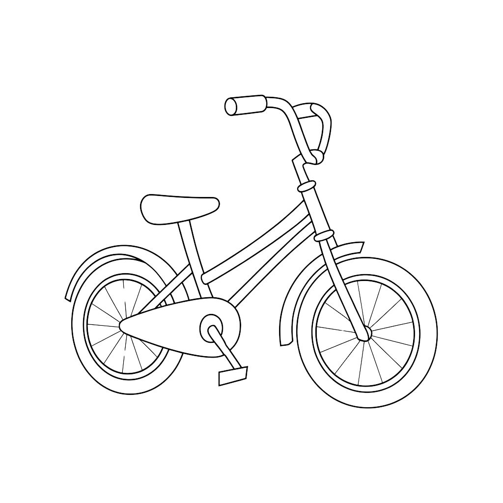 disegno bicicletta da colorare