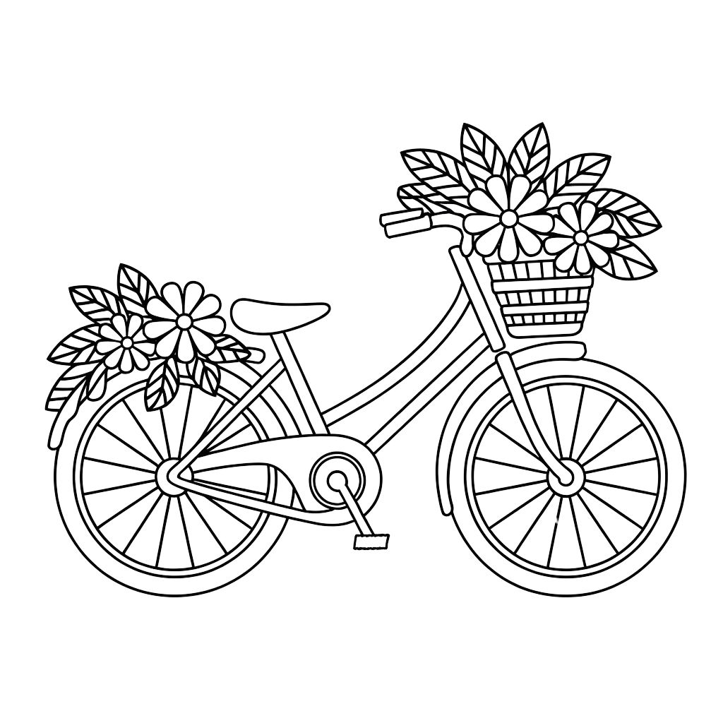 disegni di biciclette da colorare