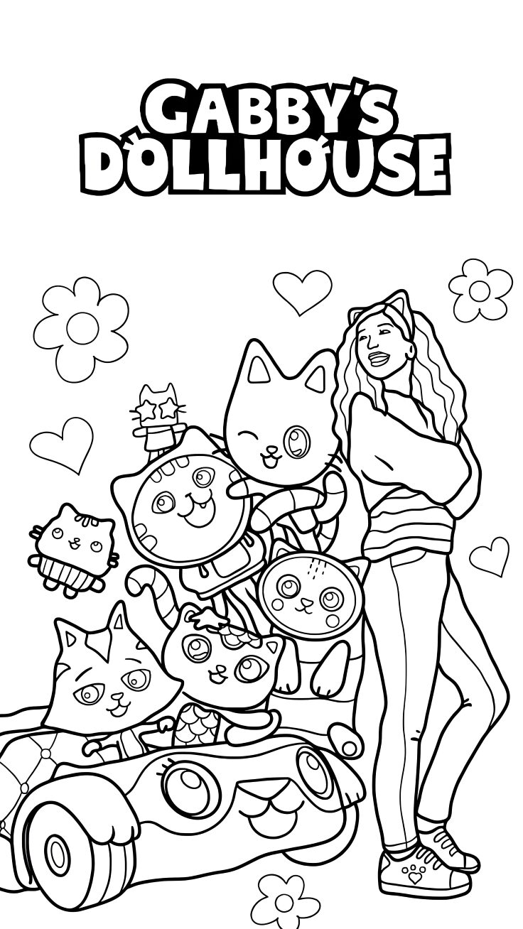 gabby la casa delle bambole da colorare