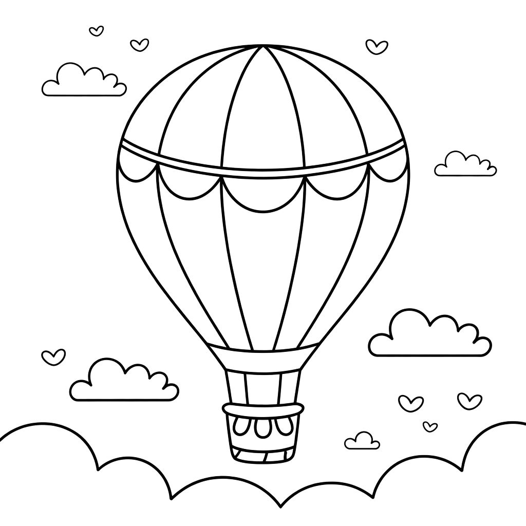 mongolfiera colorata