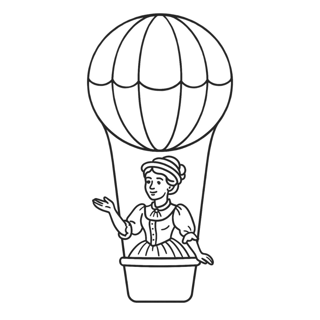 mongolfiera disegno da colorare