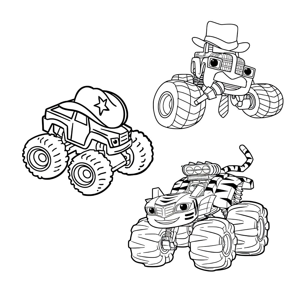 blaze and the monster machines coloring pages
